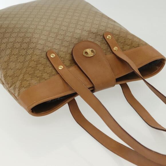 CELINE Macadam Canvas Tote Bag Pvc Beige Gold - Picture 7 of 12